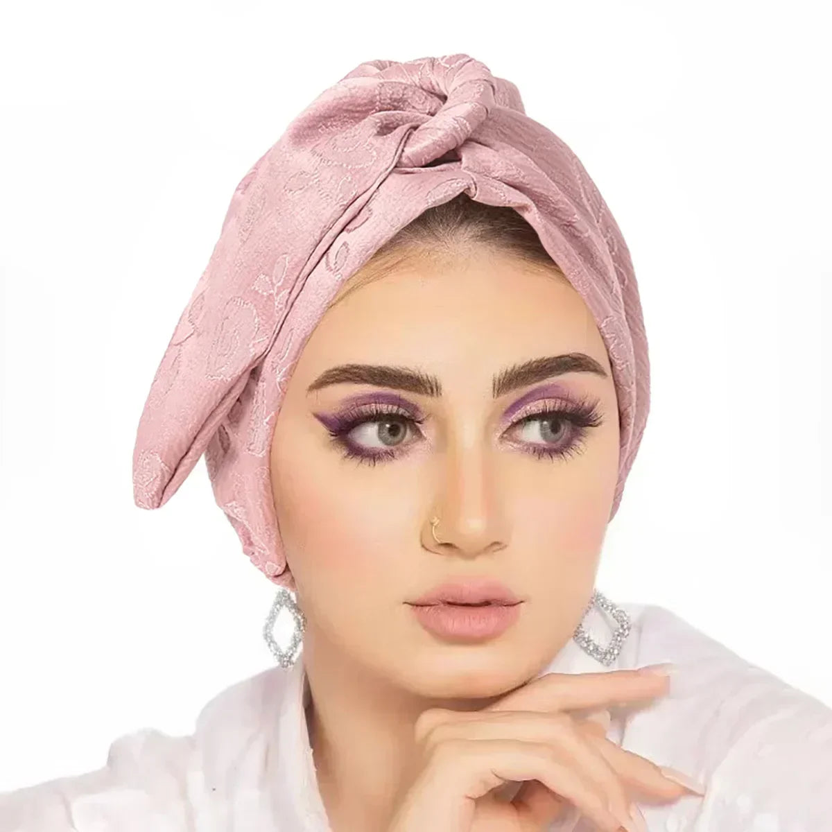 Women Sequin Turban Hat for Hair Loss, Chemo Cap, and Headscarf - Stylish Indian Beanie Bonnet for Muslim Women