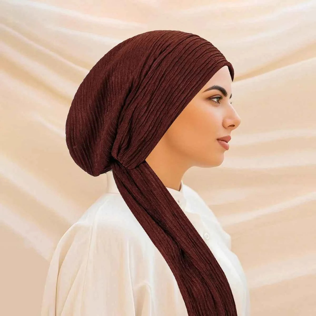 Luxury Spring knot Turban Hat for Women Beanie Chemo Cap Muslim Headscarf Wraps Elegant Women Hair Cover Cap Bandana Headwear