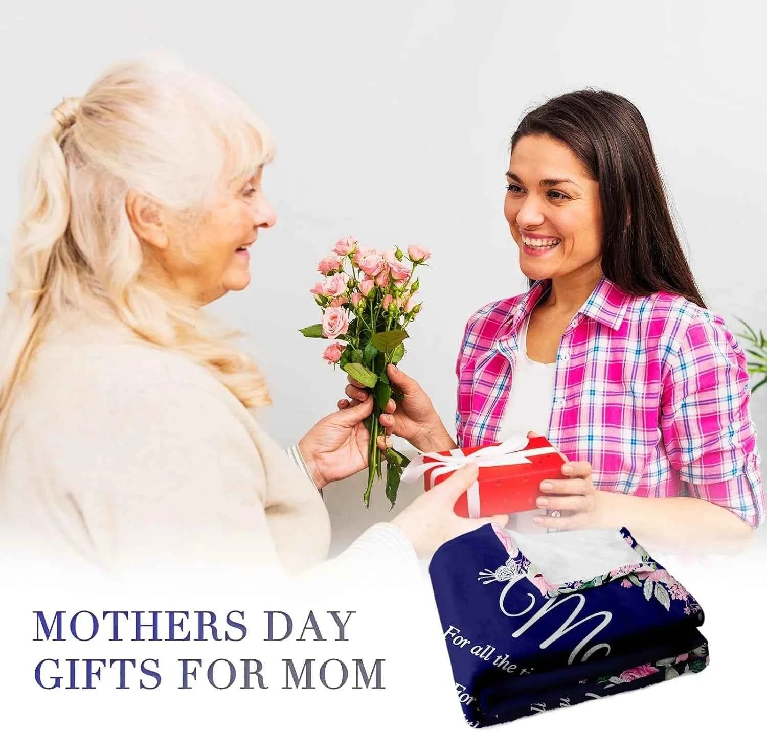 1PC Gift To Mom Thin Blanket for Anniversary Birthday Mothers Day Fathers day for Mom Dad Wife Sister Grandma Abuela Soft Throw