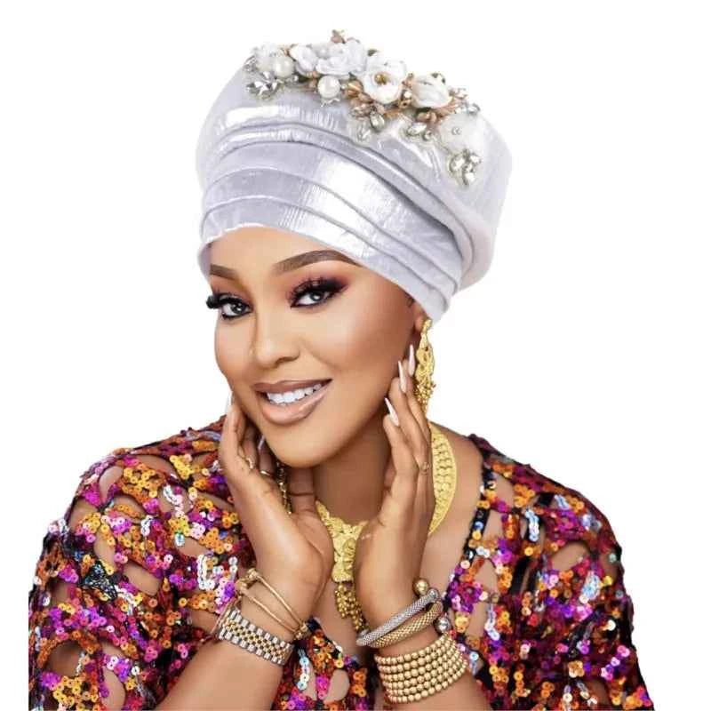 Exaggerated Big Braid Turban Cap for Women African Lady Head Wraps Nigeria Autogele Headtie Wedding Party Headgear Turbante