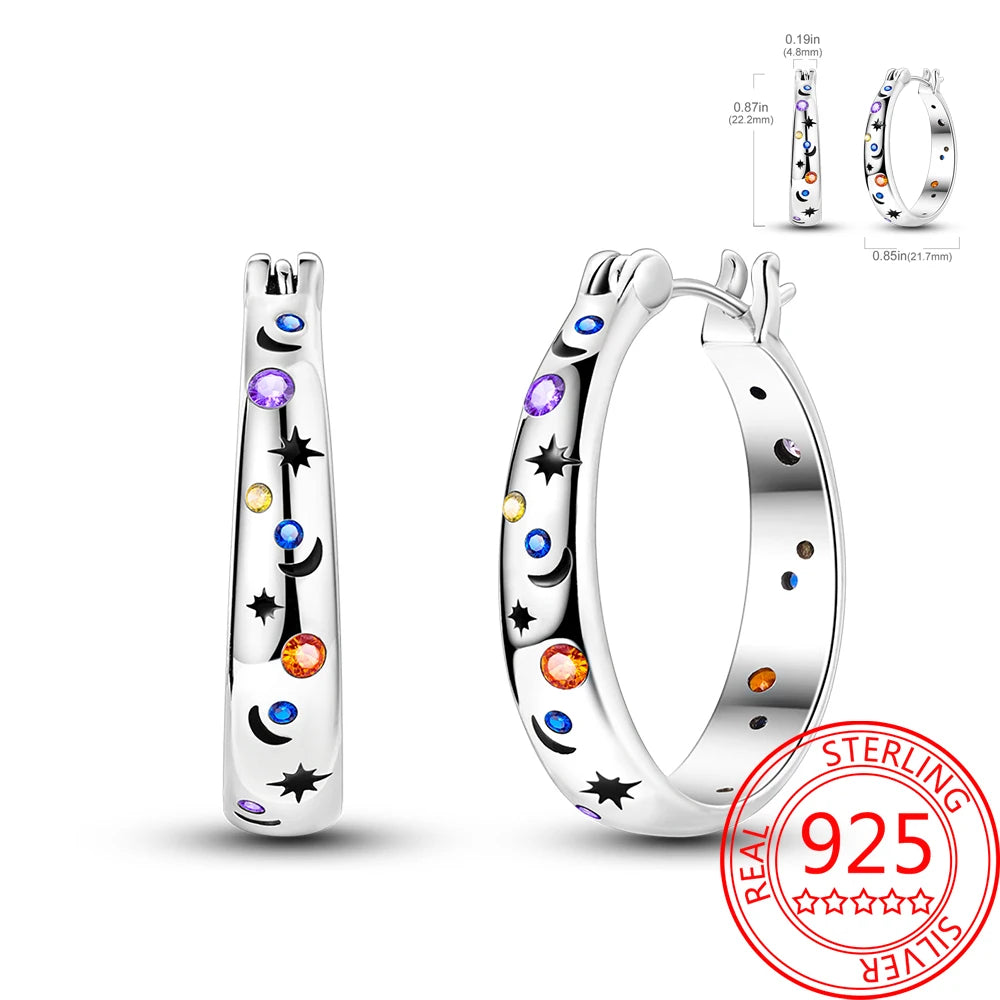 Pink Series 925 Sterling Silver Romantic Flower Butterfly Unicorn Tulip Geometry Earrings Boutique Fine Jewelry Gifts for Women