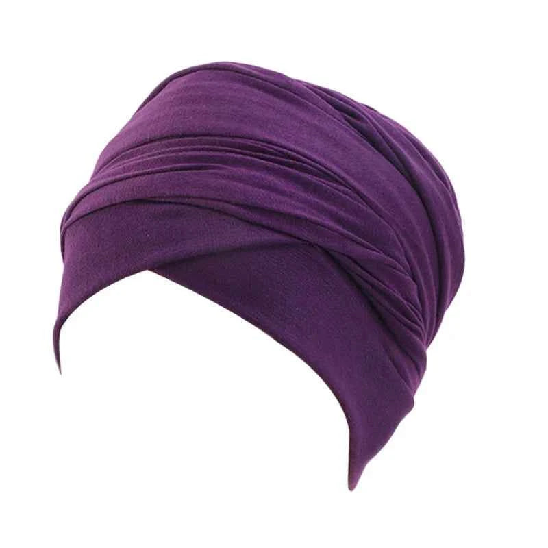 New Women Solid Color Cotton Magic Turban Hijab Head Wrap Extra Long Tube Indian Headwrap Scarf Tie Hair Loss Islamic Headwrap