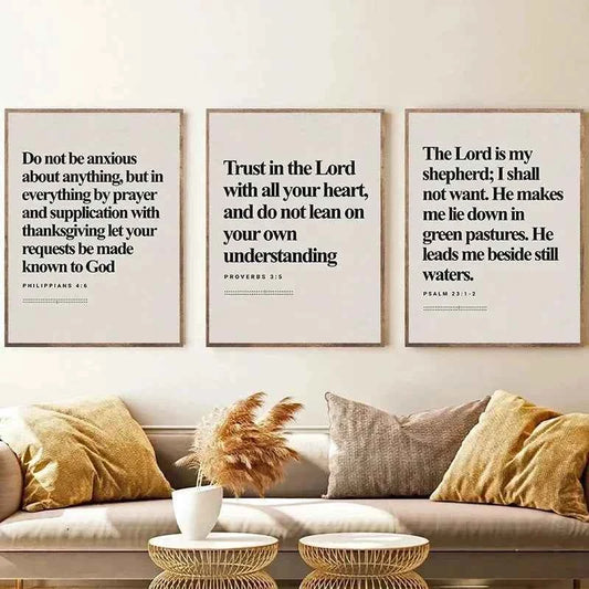 Inspiring Modern Bible Proverbs Canvas Print Easter Christian Quotes Wall Art Poster Pictures for Modern Living Room Home Decor