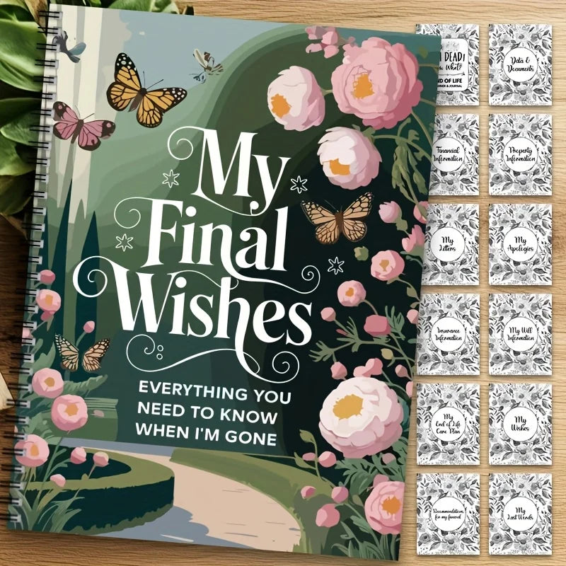 End-of-Life Planner & Organizer – Letters, Care Plans & Funeral Wishes