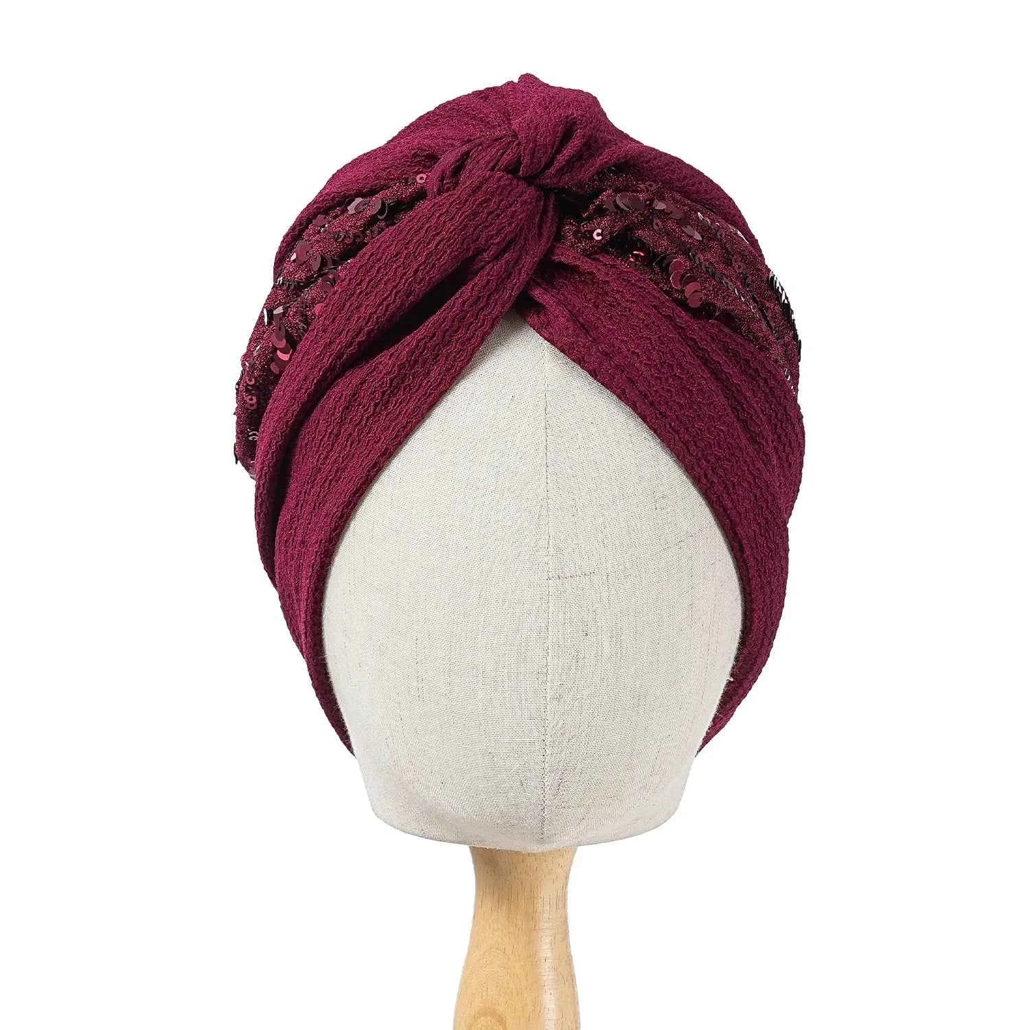 Bonnet For Women Cap Turban Folded Bud Exquisite Headscarf Casual Comfortable Fashion Versatile Warm Cross Hat Edge Wrinkle Lace