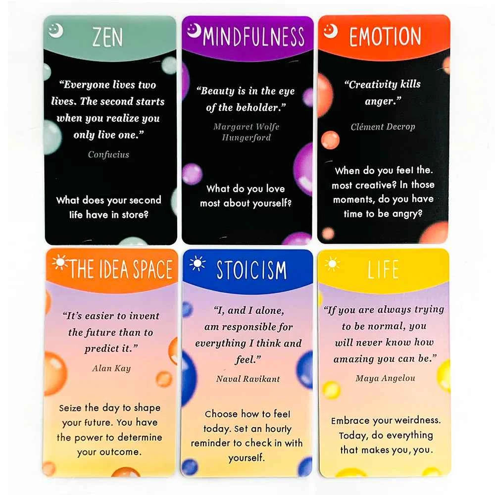 New Oracle Cards 100 Mindful Prompts For Self Care Stress Relief Cards A Pleasant Night Of Games The Best Gift-giving