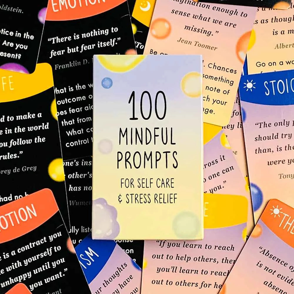 New Oracle Cards 100 Mindful Prompts For Self Care Stress Relief Cards A Pleasant Night Of Games The Best Gift-giving