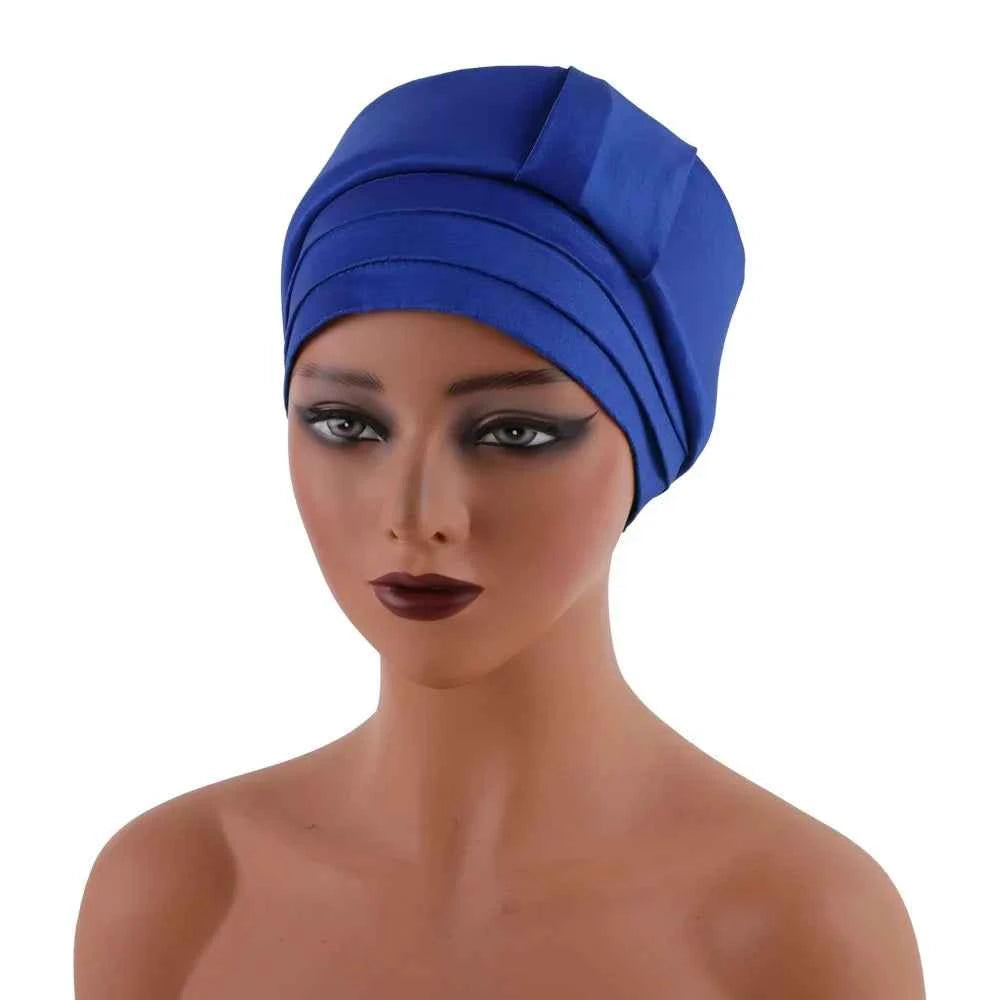 African Female Head Wrap – Raw Silk Turban Cap for Women’s Nigerian & Muslim Headwear