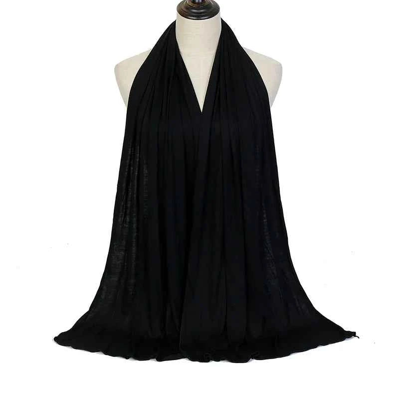 Premium Modal Cotton Jersey Hijab Scarf Muslim Long Shawl Women Plain Soft Turban Tie Head Wraps Africa Female Headband 170x60cm