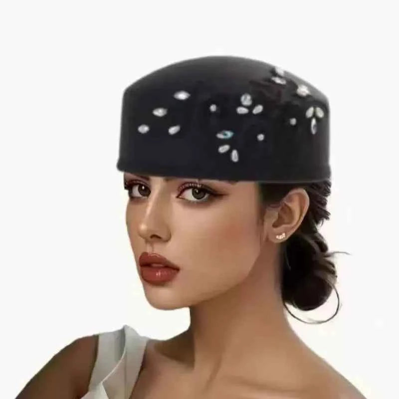 Fashion Summer Autumn African Turban Hat for Women Church with Flower Soft Caps for Party Casual Head Wrap African Headtie