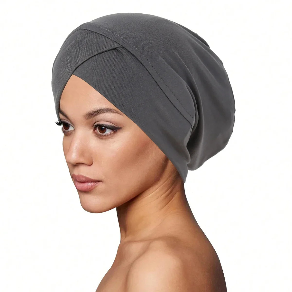 New African Print Turban Beanie for Women - Flower Beanie, Muslim Hijab, Head Wrap, and Hair Loss Bandana