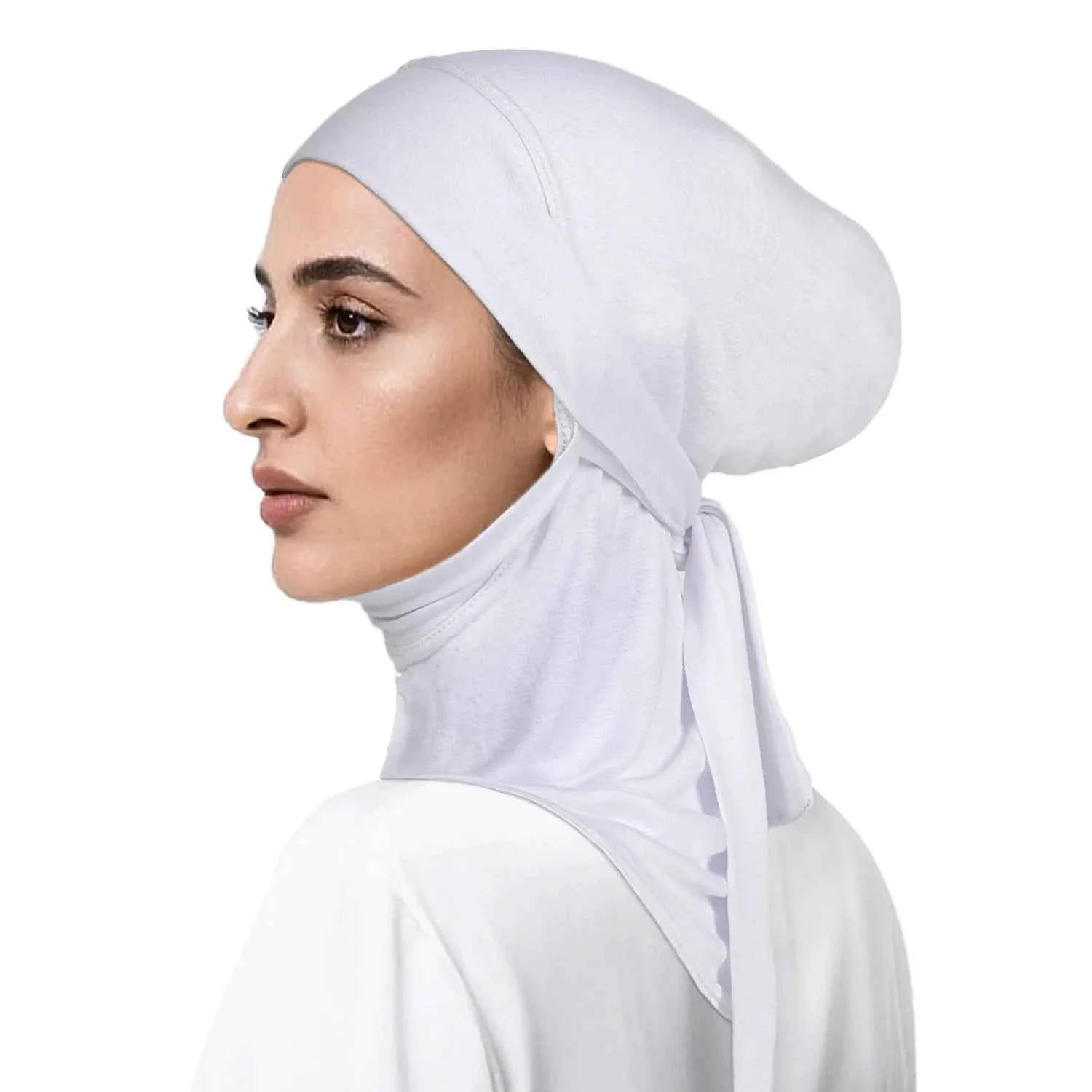 Soft Muslim Turban Hat Inner Hijab Caps Islamic Underscarf Bonnet India Hats Female Headwrap