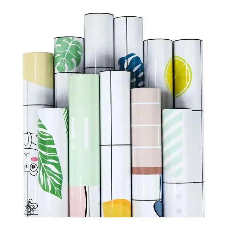 10M x 80CM Marble Self Adhesive Wallpaper Waterproof Oil Proof Kitchen Stickers Thermostability Decorative Film Home Decor