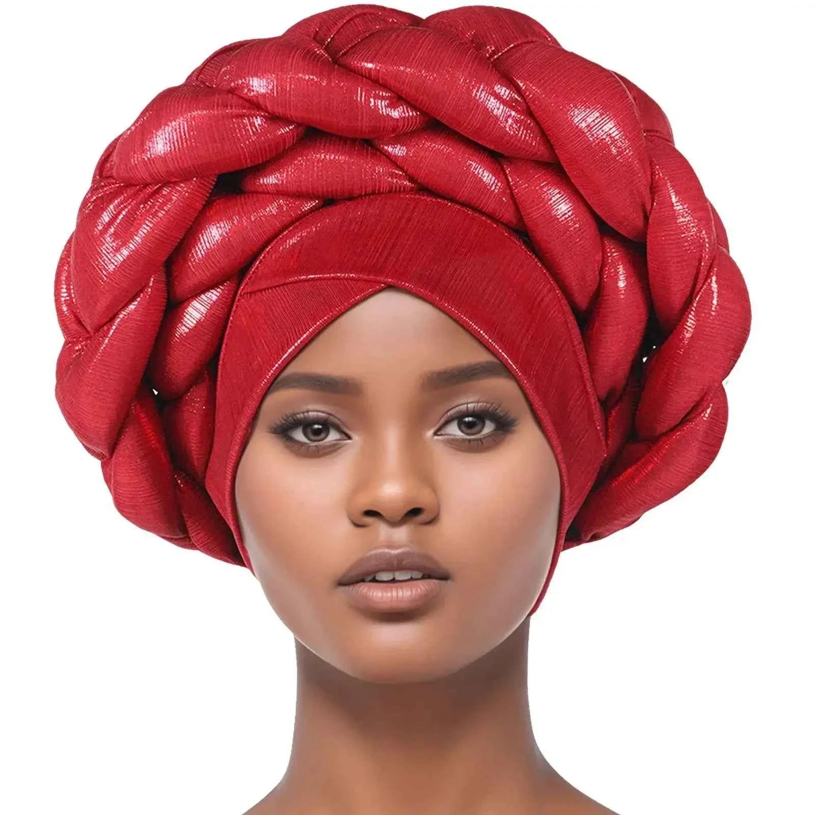 Head Scarf Headwraps for Women 2025 Muslim Fashion Solid Color Caps African Headtie Turbans for Women Hijab Caps