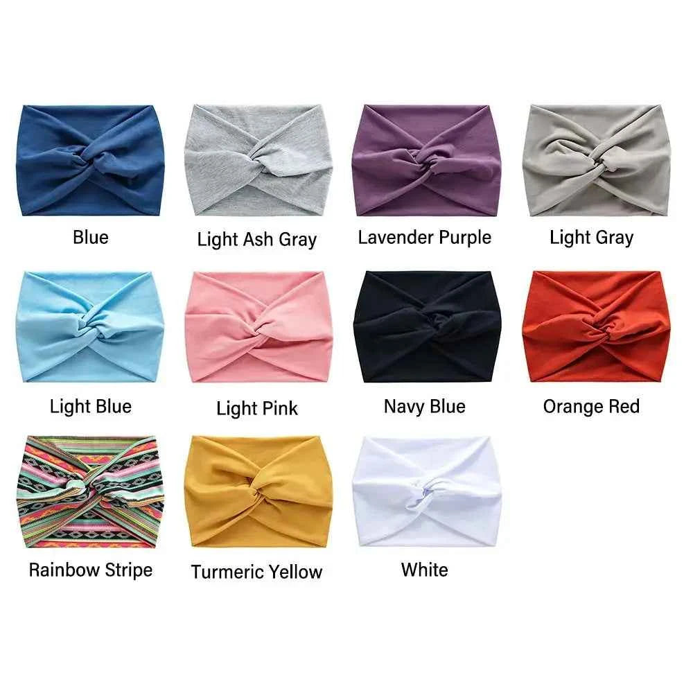 Extra Large Turban Workout Headband Wide Headbands for Women Fashion Yoga Hair Bands Boho Twisted Thick Hair Accessories