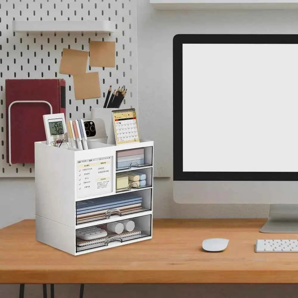 Stationary Organizer For Desk Stationery Holder Desk Makeup Organizer Storage Box Stationery Accessories Pen Organizer