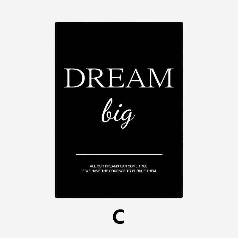 Modern Simple Inspirational Quotes Canvas Art Painting Prints Nordic Wall Decorative Posters for Living Room Office Home Decor