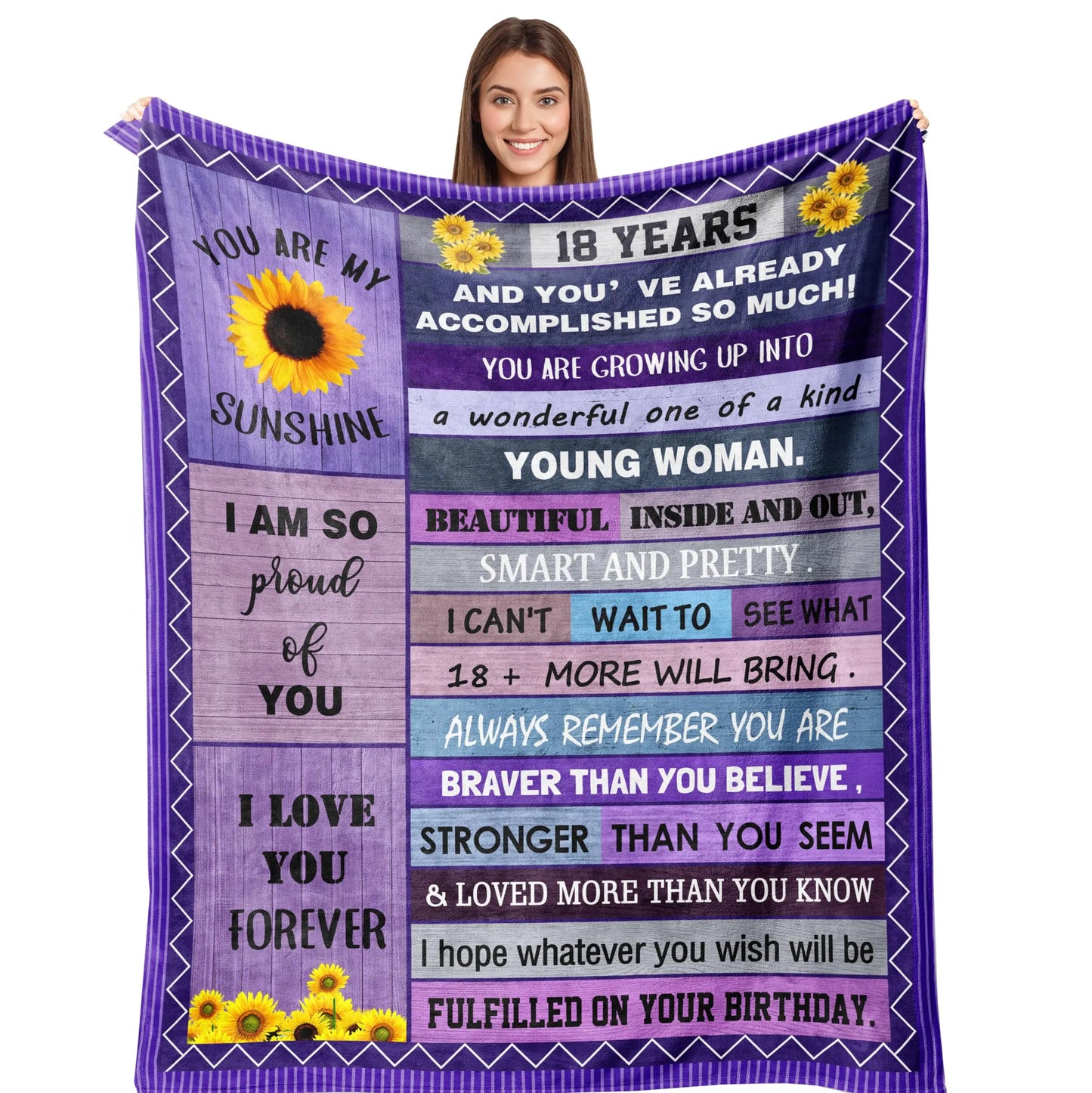 18th Birthday Gift Blanket for Girls – Daughter, Sister & Bestie