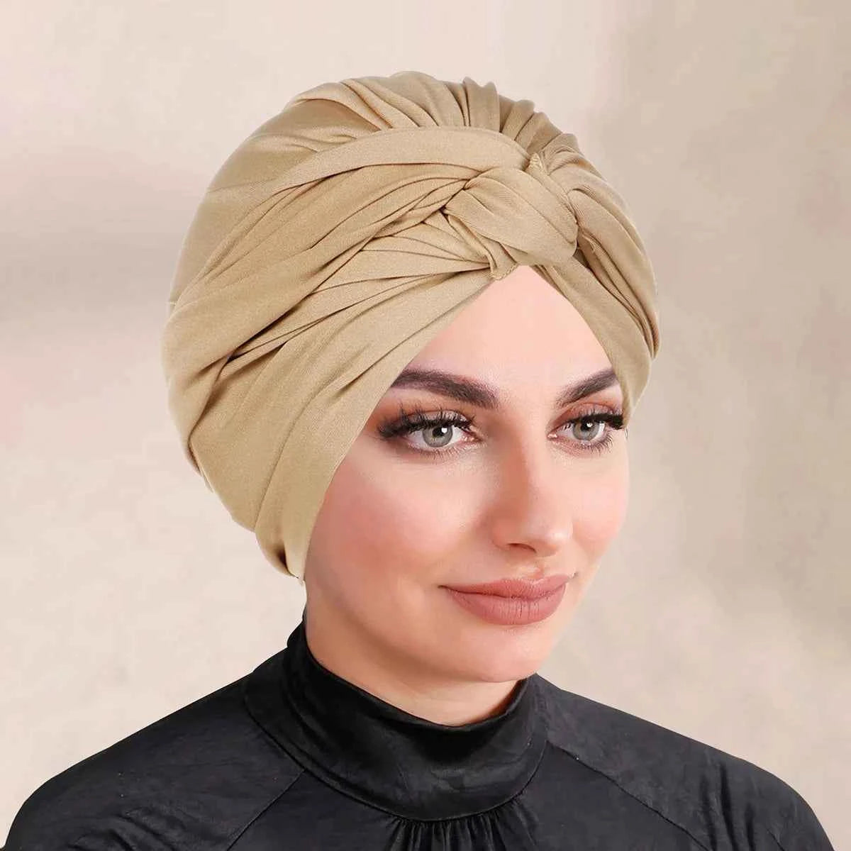 Ramadan Instant Turban Inner Hijabs Caps Hat Muslim Fashion Women's Headscarf Solid Color Women Hijab Bonnet Chemo Cap