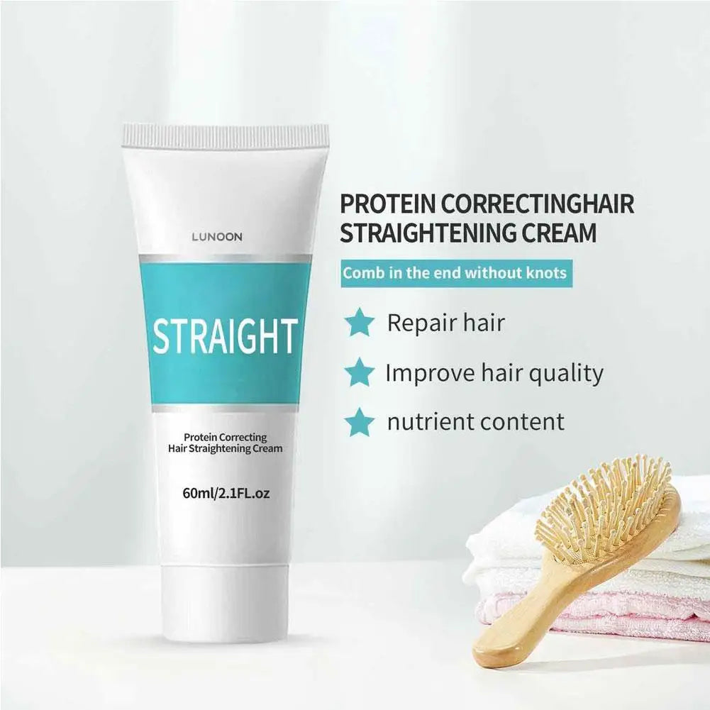 60ml Keratin Hair Straightening Cream Professional Damaged Treatment Faster Smoothing Curly Hair Care Protein Correction Cream - NamafadStore