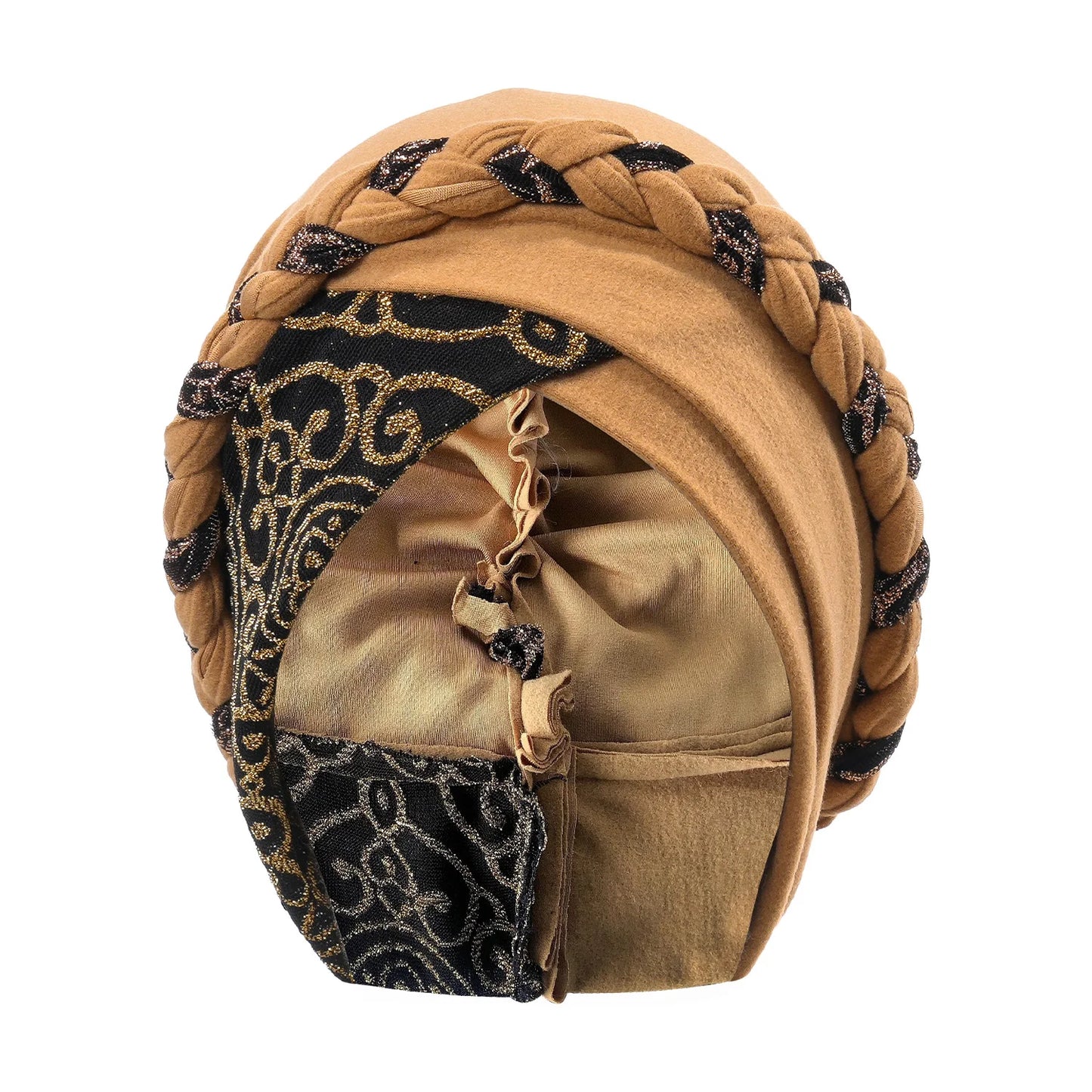 2024 Head Scarf for Muslim Women Turban Cap Ladies Islamic Print Bonnet Hat Braid Headband Turbante Mujer Beanies Hats - NamafadStore