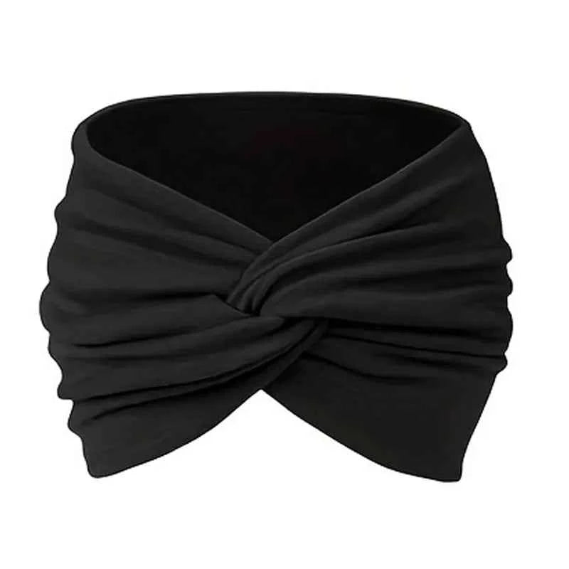 Women Headbands African Wide Hair Wrap Turban Twist Headband for Women Large Sport Workout Stretch Non-slip Big Hair Bands