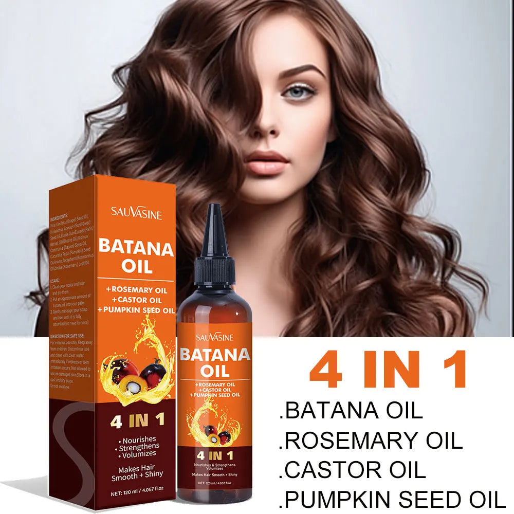 120ML 4 IN 1 Batana Hair Oil Nourishes Hair Follicles And Smoothen Hair With Nourishing Hair Oil 2025 New - NamafadStore