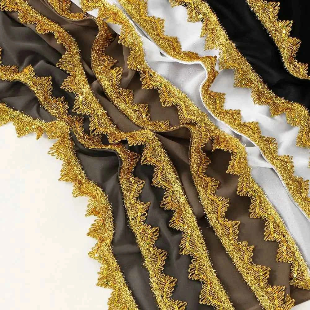 Fashion Silk Chiffon Hijab Scarf Gold Glitters Sequin Wraps Shawl All-march Thin Islamic Turban Beach