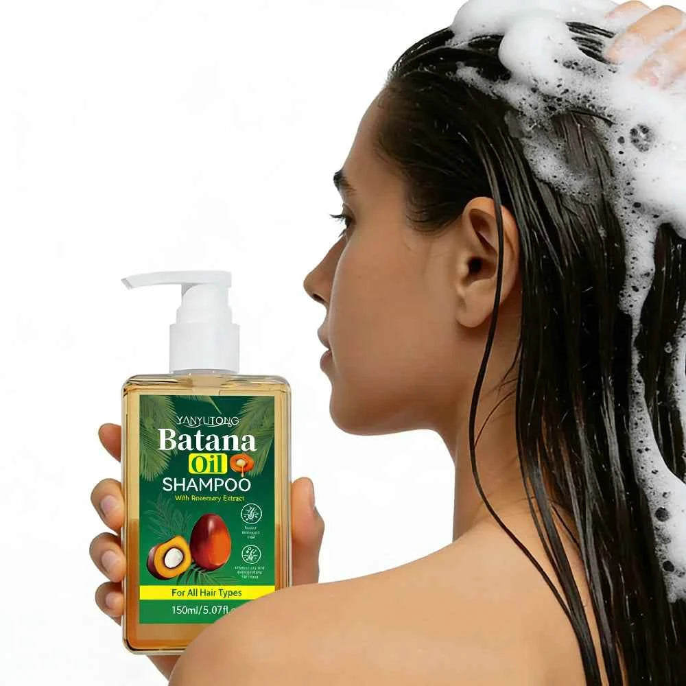 Organic Nourishing Batana Oil Shampoo & Conditioner Set for damaged hair, strengthens, prevents hair loss, and controls dandruff
