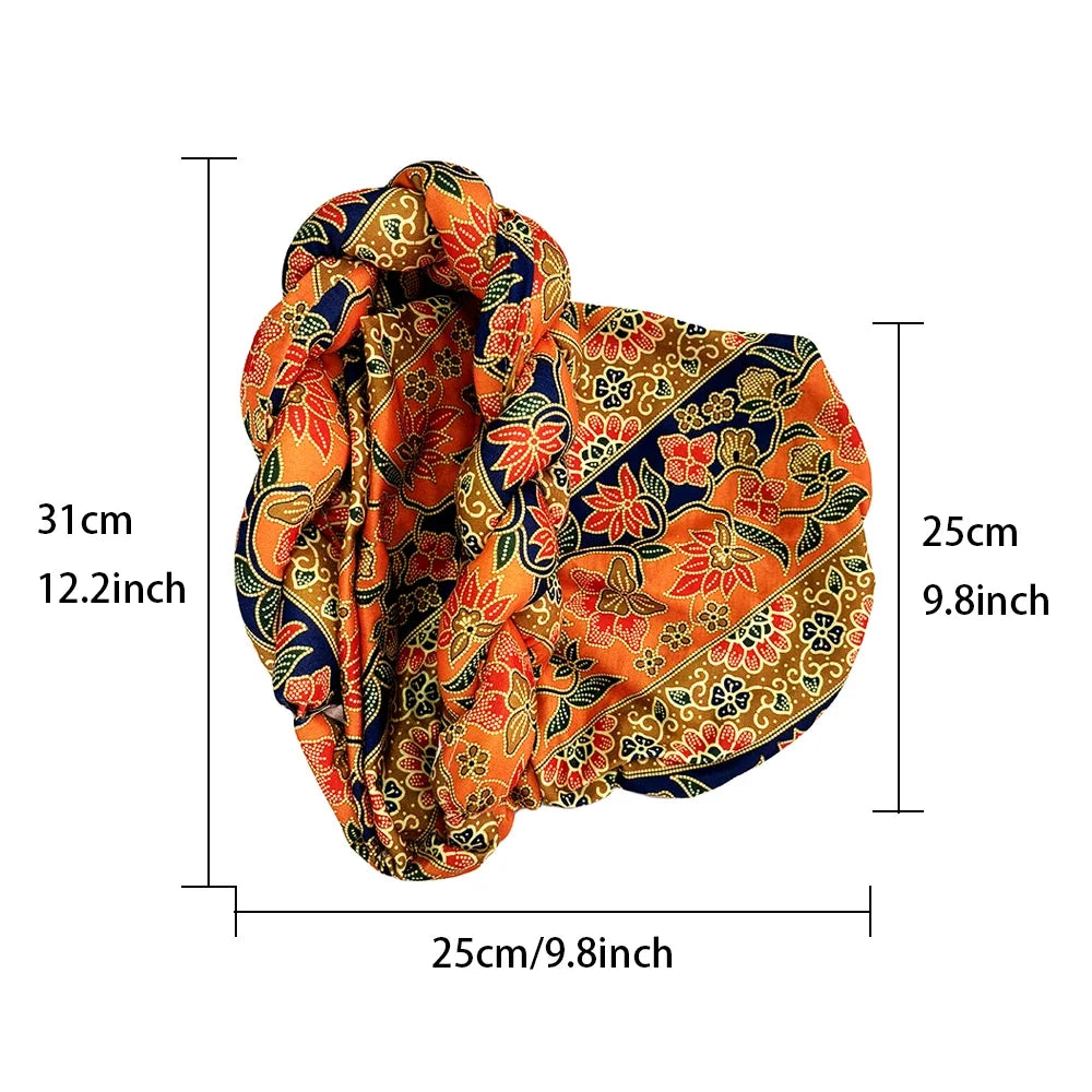 2024 New African Women Turban Cap Big Braid Head Wraps Cover Bonnet Beanie Female Headtie Hair Loss Chemo Cap Arab - NamafadStore