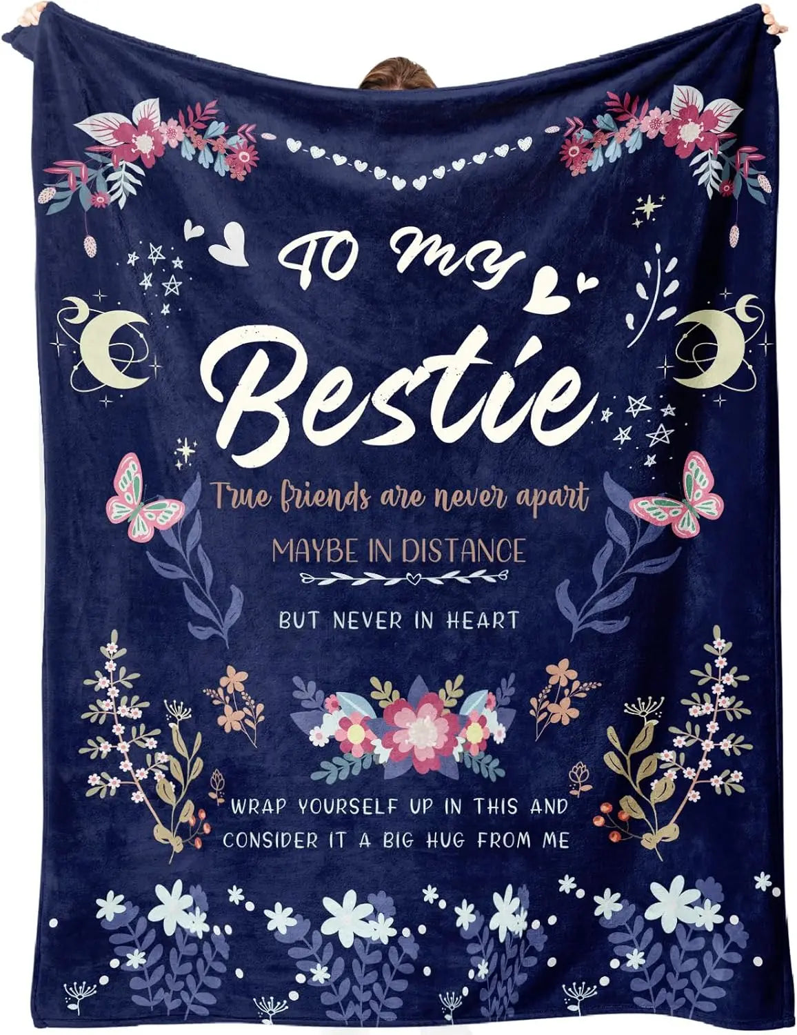 Best Friend Blanket – Cozy BFF, Soul Sister & Work Bestie Gift for Women