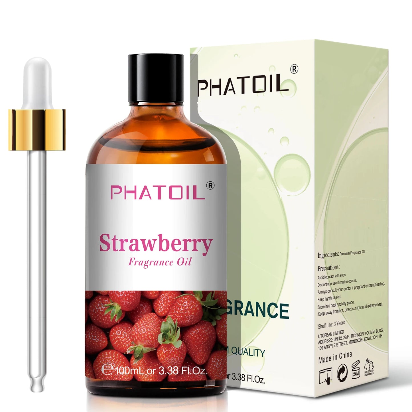 PHATOIL 100ml Sweet Fruity Fragrance Oil for Diffuser Candles Making -Coconut & Vanilla Strawberry Lemon Peach Pear Aroma Oil - NamafadStore