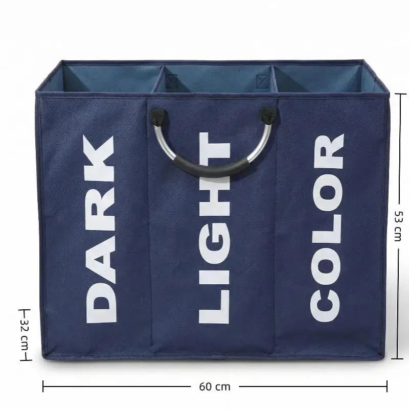 Foldable Waterproof Laundry Hamper – 1, 2 & 3 Compartment Clothes Sorter