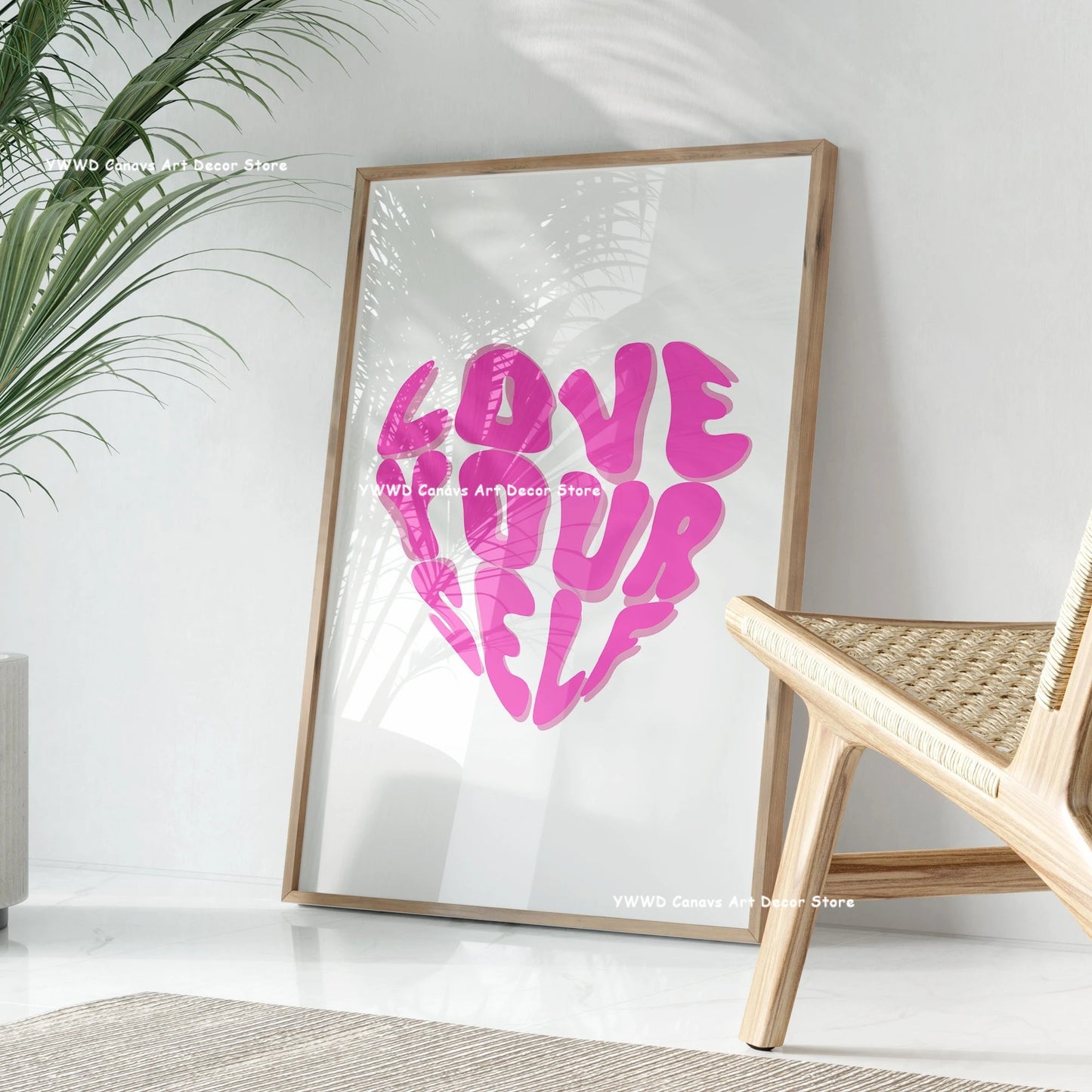 Yes, Girls, You Can Be Sure That Canvas Posters Take Care Groovy Typography Pink Aesthetics Wall Art Printing Modern Home Decor