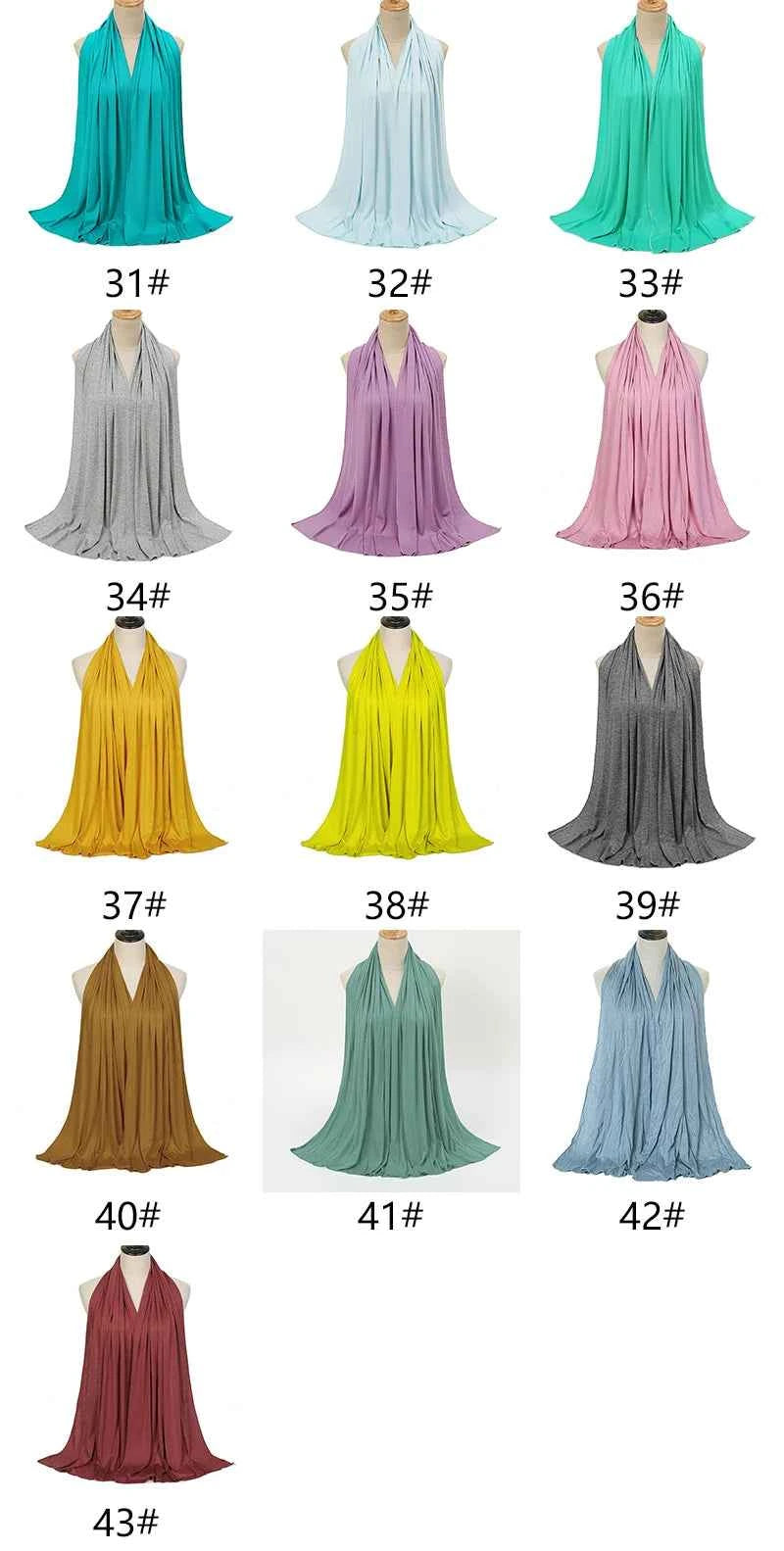 Premium Modal Cotton Jersey Hijab Scarf Muslim Long Shawl Women Plain Soft Turban Tie Head Wraps Africa Female Headband 170x60cm