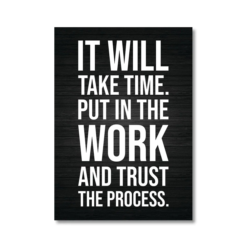 Office Decor Exercise Motivational Quote Minimalist Wall Art Print Canvas Painting Posters for Living Room Modern Home Decor