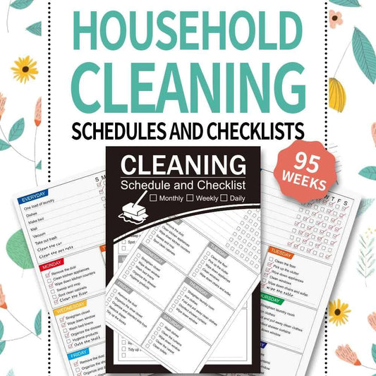 A5 Cleaning Planner,Weekly Cleaning Schedule, Home Organization Journal for  Stress-Free Home Organization and Housekeeping
