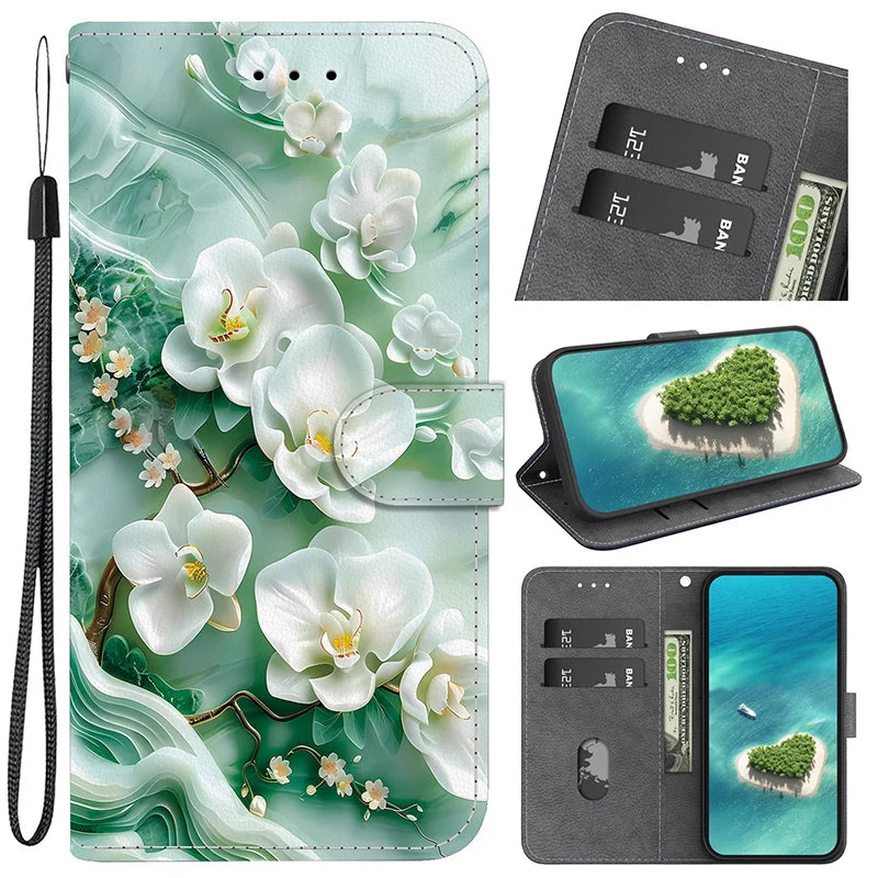 Leather Phone Case For iPhone 11 12 13 14 15 16 17 Pro Max XR 14 15 16 Plus 16e 17 Air Wallet Lanyard Cover