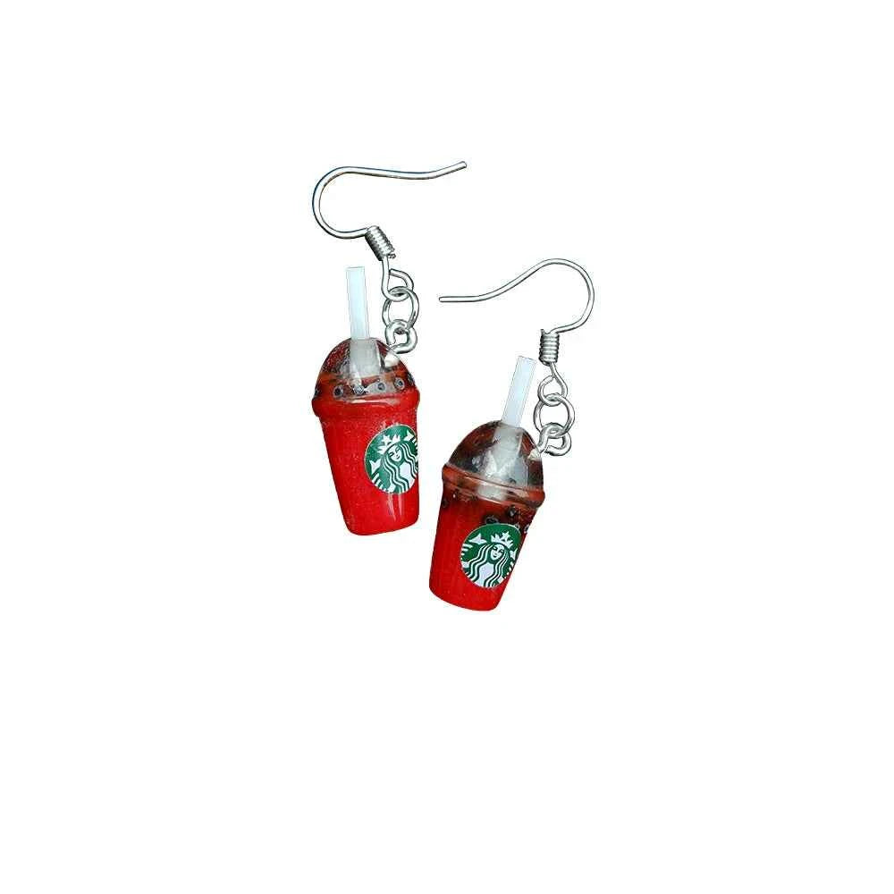Coffee Earring For Women Resin Tea with Milk Drop Earrings Children Handmade Jewelry DIY Gifts