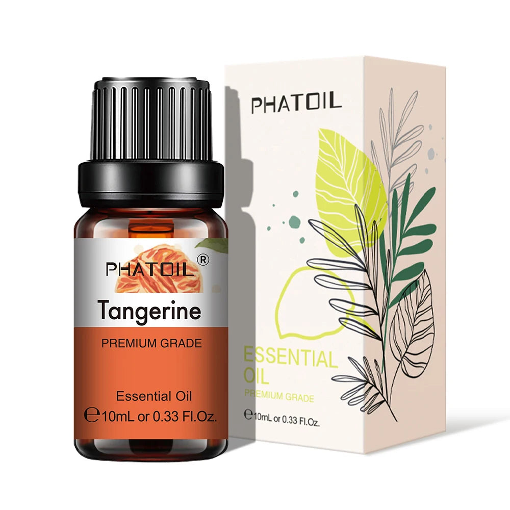 PHATOIL Natural Plant Essential Oil 10ml Eucalyptus Rose Lemon Bergamot Vanilla Peppermint 1PCS Aroma Essential Oil For Diffuser - NamafadStore
