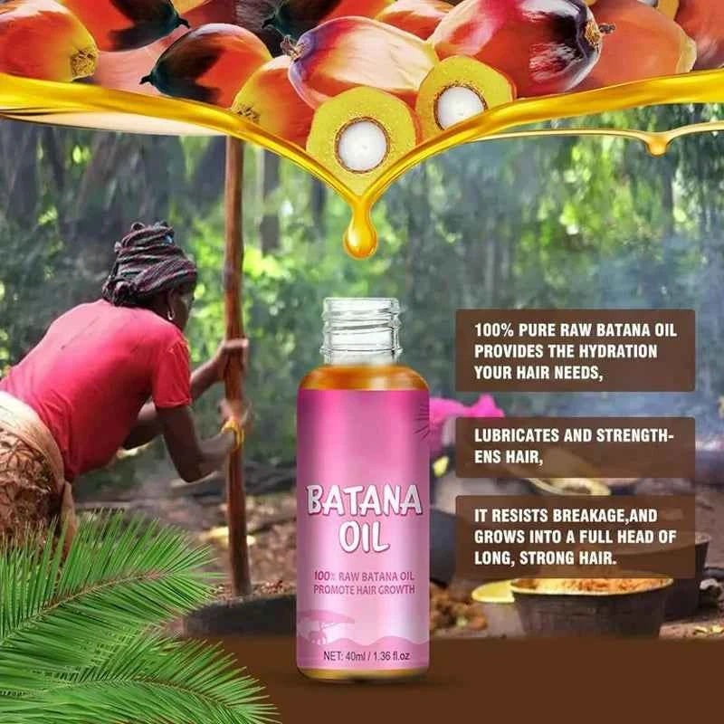 Natural 100% Pure Batana Oil For Hair Growth Butter Hair Mask Traction Alopecia Anti Hair Loss Baldness Treatment For Men Women