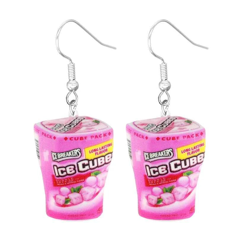 Earrings for Women 2D Acrylic Cute Snacks Girls Foods Funny Candy Chocolate Cookies