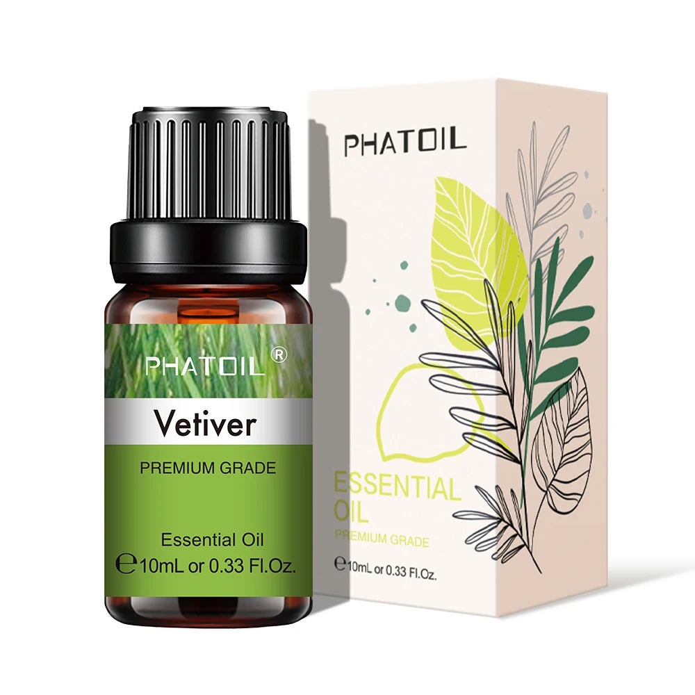 PHATOIL Natural Plant Essential Oil 10ml Eucalyptus Rose Lemon Bergamot Vanilla Peppermint 1PCS Aroma Essential Oil For Diffuser - NamafadStore