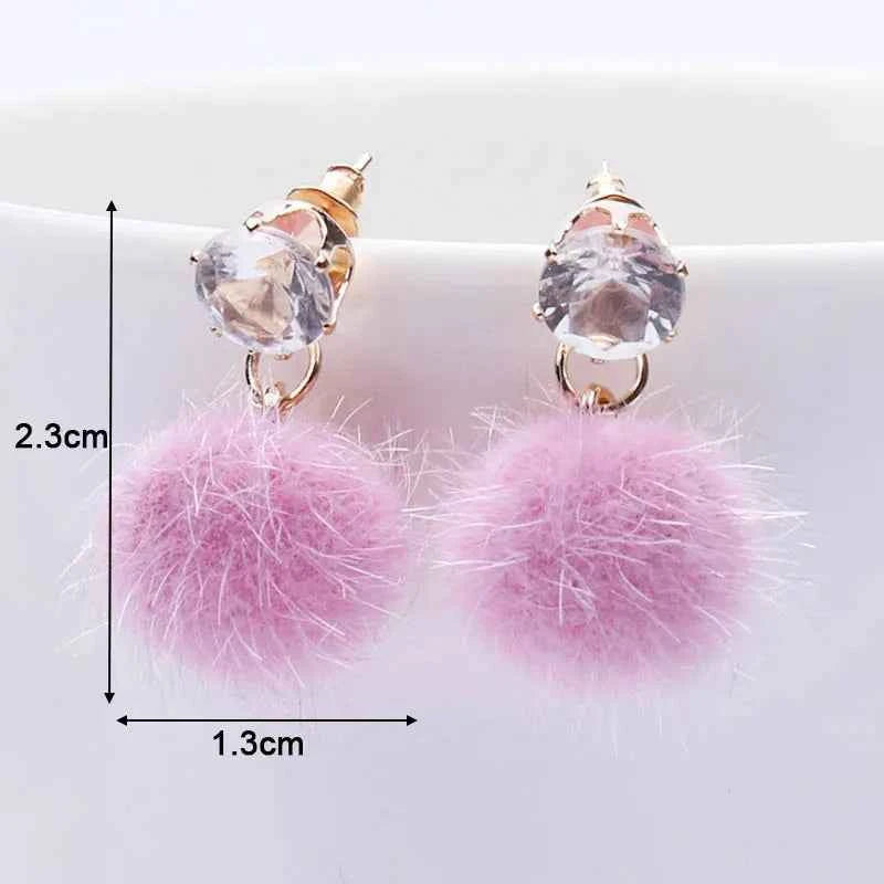 Pink Color Dangle Earrings for Women Korean Fashion Flower Long Hanging Earrings Butterfly Heart Pendants Twist Drop Earrings
