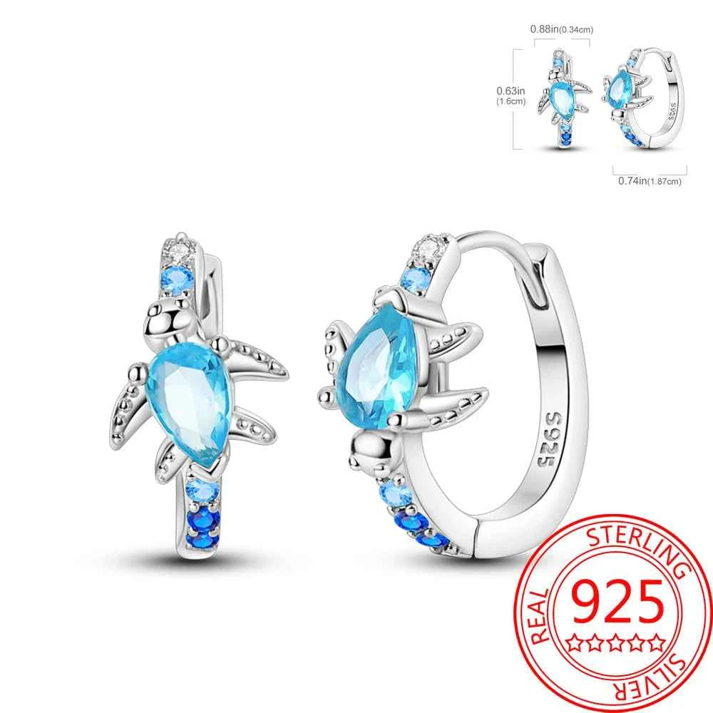 Pink Series 925 Sterling Silver Romantic Flower Butterfly Unicorn Tulip Geometry Earrings Boutique Fine Jewelry Gifts for Women