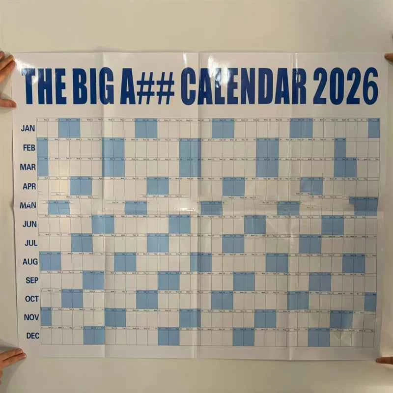 The Big A#Calendar 2026 Calendar Planner Sheet Schedule Sticker Planner Target 365 Days Planner Sheet To Do List Office Supplies