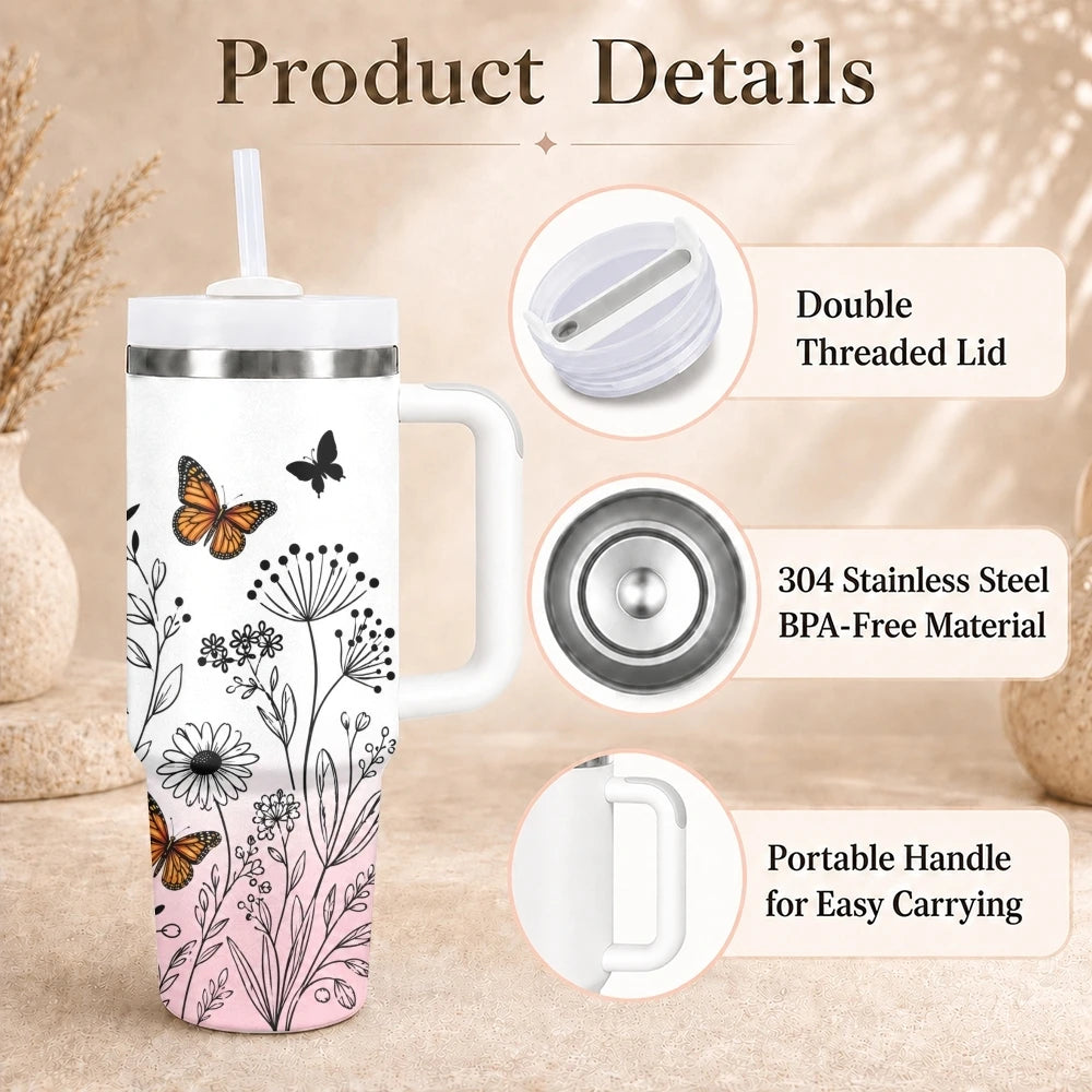 40oz Bible Verse Tumbler – Christian Faith Insulated Stainless Steel Cup