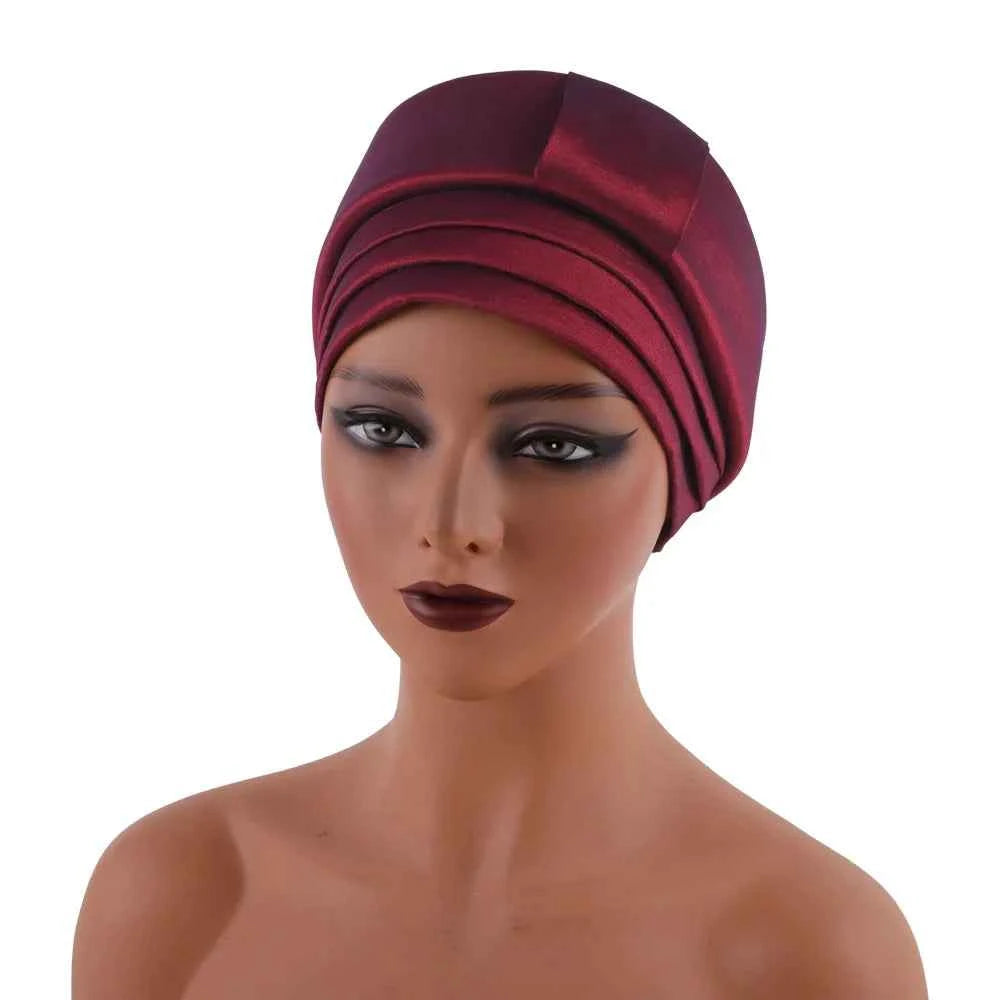 African Female Head Wrap – Raw Silk Turban Cap for Women’s Nigerian & Muslim Headwear