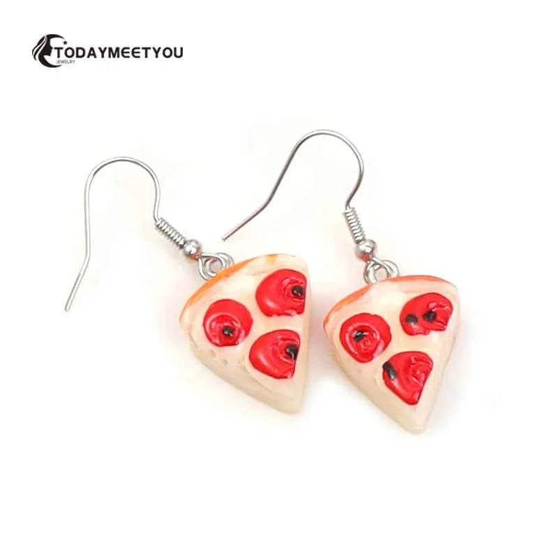 Cake Earrings For Women Resin Drop Custom Made Cute Girls Eardrop Funny Bread Baguette Pie Cookies Gift Handmade Food Bronics