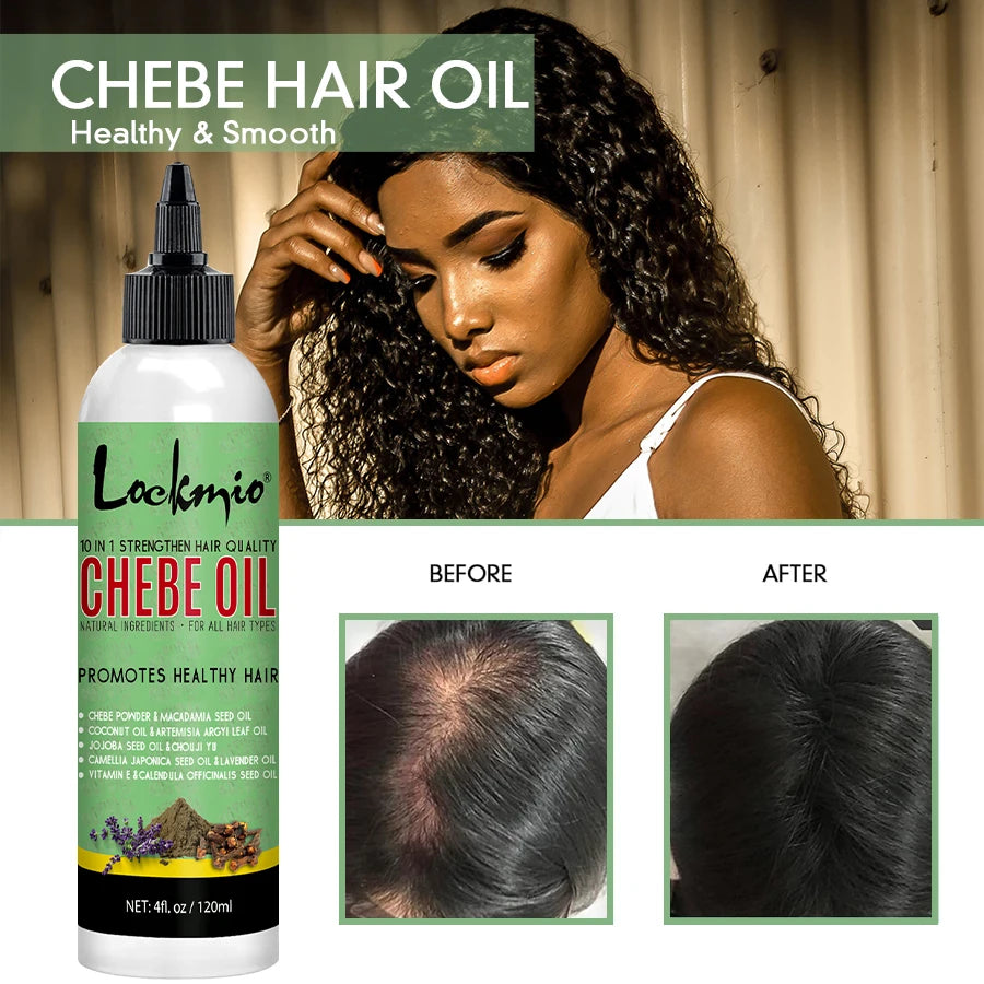 10 in 1 Natural Chebe Oil with African Chebe Powder for Hair Moisturizer for Scalp Hair Stronger - NamafadStore